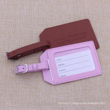 Custom Logo Leather Luggage Tag PU Baggage Tag with Factory Price